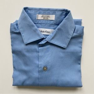 Calvin Klein Boys Button Down Up Dressy Shirt Sateen Top Sz 10 Boys Long Sleeve